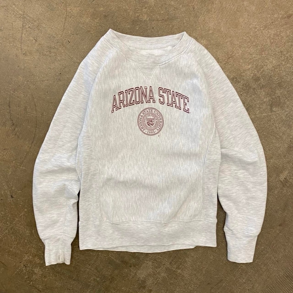 Vintage 90s Arizona State University Sun Devils College Reverse Weave Crewneck S